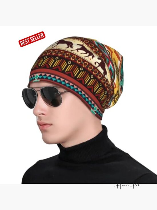 Slouchy Beanie Hat - Skull Cap, Polyester Knit, Warm Winter Headwear